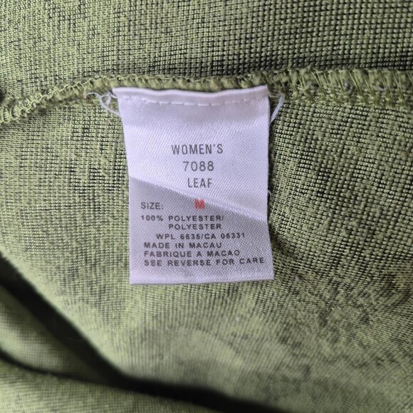 Woolrich Sweater Womens M Green Fleece Pullover Long Sleeve Leaves Outdoor - Picture 5 of 9